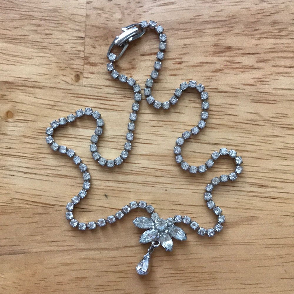 Silver Drop Pendant Necklace